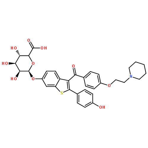 b-D-Glucopyranosiduronic acid,2-(4-hydroxyphenyl)-3-[4-[2-(1-piperidinyl)ethoxy]benzoyl]benzo[b]thien-6-yl