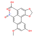 Phenanthro[3,4-d]-1,3-dioxole-5-carboxylicacid, 10-hydroxy-8-methoxy-6-nitro-