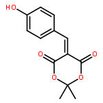 Malonic acid, (p-hydroxybenzylidene)-, cyclic isopropylidene ester