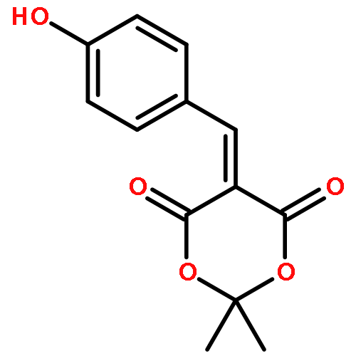 Malonic acid, (p-hydroxybenzylidene)-, cyclic isopropylidene ester