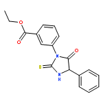 Benzoic acid, 3-(5-oxo-4-phenyl-2-thioxo-1-imidazolidinyl)-, ethyl ester