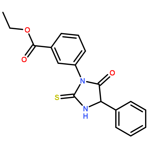 Benzoic acid, 3-(5-oxo-4-phenyl-2-thioxo-1-imidazolidinyl)-, ethyl ester