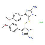 5,5'-disulfanediylbis[4-(4-methoxyphenyl)-1-methyl-1H-imidazol-2-amine] hydrochloride (1:1)