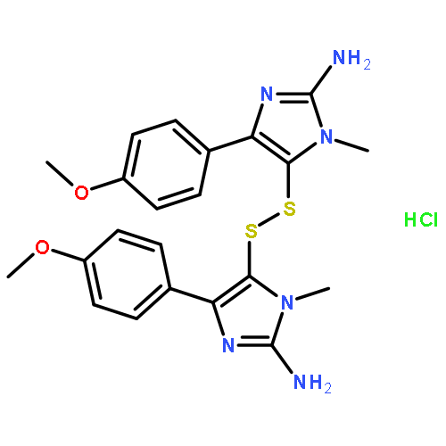 5,5'-disulfanediylbis[4-(4-methoxyphenyl)-1-methyl-1H-imidazol-2-amine] hydrochloride (1:1)