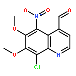 4-Quinolinecarboxaldehyde, 8-chloro-6,7-dimethoxy-5-nitro-