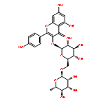 5,7-dihydroxy-2-(4-hydroxyphenyl)-3-[(2s,3r,4s,5s,6r)-3,4,5-trihydroxy-6-[[(2r,3r,4r,5r,6s)-3,4,5-trihydroxy-6-methyloxan-2-yl]oxymethyl]oxan-2-yl]oxychromen-4-one