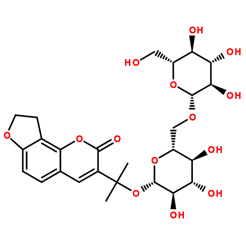 (S)-[alpha-(O6-beta-D-Glucopyranosyl-beta-D-glucopyranosyloxy)-isopropyl]-8,9-dihydro-furo[2,3-h]chromen-2-on