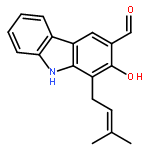 2-hydroxy-1-(3-methyl-but-2-enyl)-carbazole-3-carbaldehyde