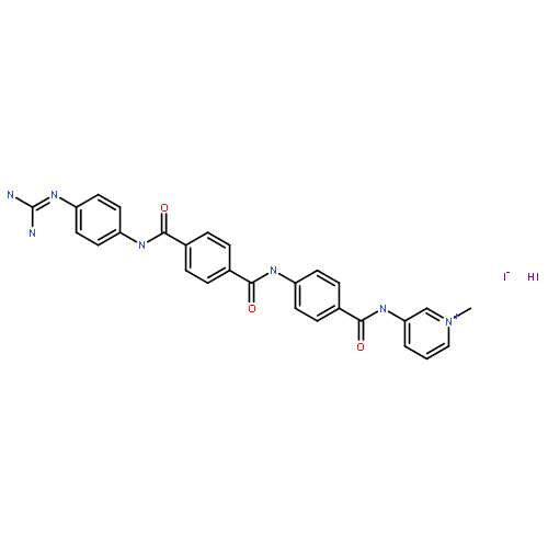 3-[(4-{[4-({4-[(diaminomethylidene)amino]phenyl}carbamoyl)benzoyl]amino}benzoyl)amino]-1-methylpyridinium iodide hydroiodide (1:1:1)