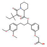 2-Piperidinecarboxylic acid, 1-(3,3-dimethyl-1,2-dioxopentyl)-,(1R)-1-[3-(carboxymethoxy)phenyl]-3-(3,4-dimethoxyphenyl)propylester, (2S)-