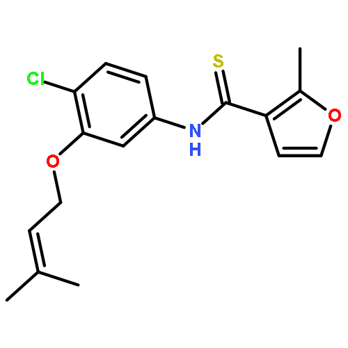 3-Furancarbothioamide,N-[4-chloro-3-[(3-methyl-2-buten-1-yl)oxy]phenyl]-2-methyl-