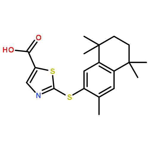 2-[(3,5,5,8,8-pentamethyl-5,6,7,8-tetrahydronaphthalen-2-yl)sulfanyl]-1,3-thiazole-5-carboxylic acid