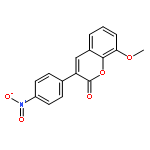 2H-1-Benzopyran-2-one, 8-methoxy-3-(4-nitrophenyl)-