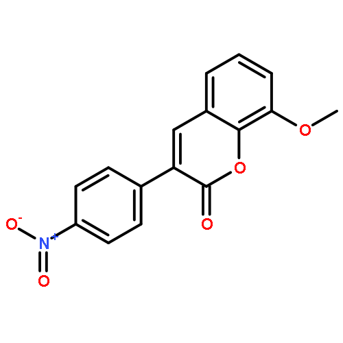 2H-1-Benzopyran-2-one, 8-methoxy-3-(4-nitrophenyl)-