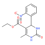 5-Pyrimidinecarboxylic acid,1,2,3,4-tetrahydro-6-methyl-4-(2-nitrophenyl)-2-oxo-, ethyl ester