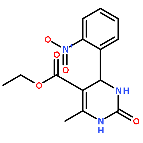 5-Pyrimidinecarboxylic acid,1,2,3,4-tetrahydro-6-methyl-4-(2-nitrophenyl)-2-oxo-, ethyl ester