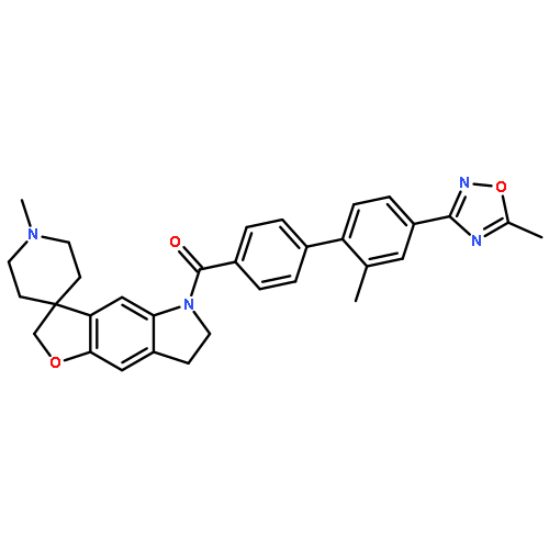 (2'-Methyl-4'-(5-methyl-1,2,4-oxadiazol-3-yl)-[1,1'-biphenyl]-4-yl)(1'-methyl-6,7-dihydrospiro[furo[2,3-f]indole-3,4'-piperidin]-5(2H)-yl)methanone