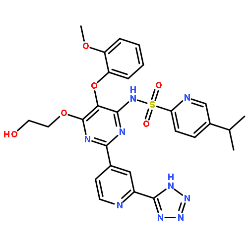 N-(2-(2-(2H-Tetrazol-5-yl)pyridin-4-yl)-6-(2-hydroxyethoxy)-5-(2-methoxyphenoxy)pyrimidin-4-yl)-5-isopropylpyridine-2-sulfonamide