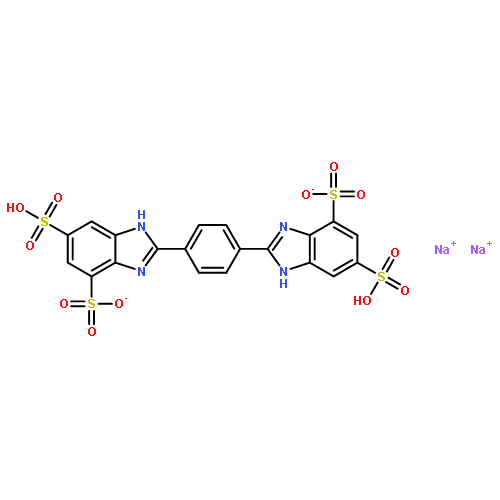 1H-Benzimidazole-5,7-disulfonicacid, 2,2'-(1,4-phenylene)bis-, sodium salt (1;2)