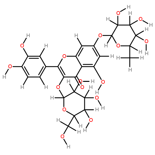 3-O-beta-D-glucopyranosyl-7-O-alpha-L-rhamnopyranoside 3',4',3,5,7-pentahydroxyflavone