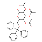 a-D-Glucopyranoside, methyl6-O-(triphenylmethyl)-, 2,3,4-triacetate