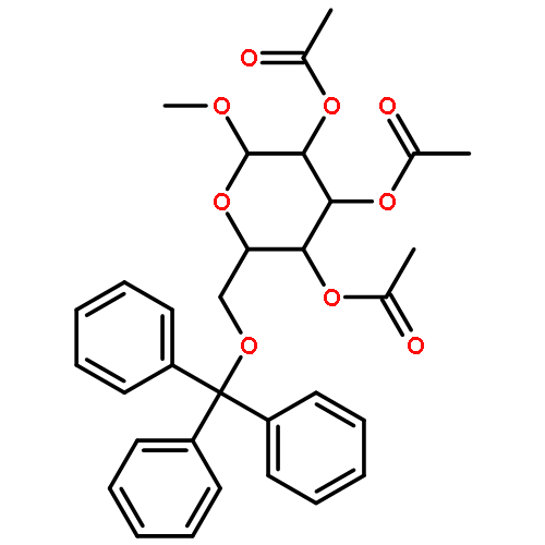 a-D-Glucopyranoside, methyl6-O-(triphenylmethyl)-, 2,3,4-triacetate