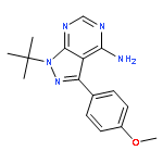 1H-Pyrazolo[3,4-d]pyrimidin-4-amine,1-(1,1-dimethylethyl)-3-(4-methoxyphenyl)-