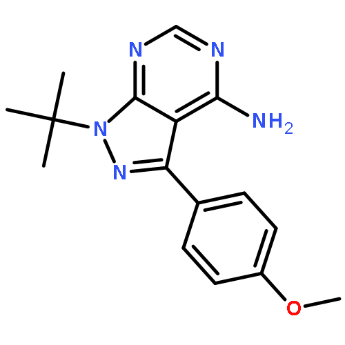 1H-Pyrazolo[3,4-d]pyrimidin-4-amine,1-(1,1-dimethylethyl)-3-(4-methoxyphenyl)-