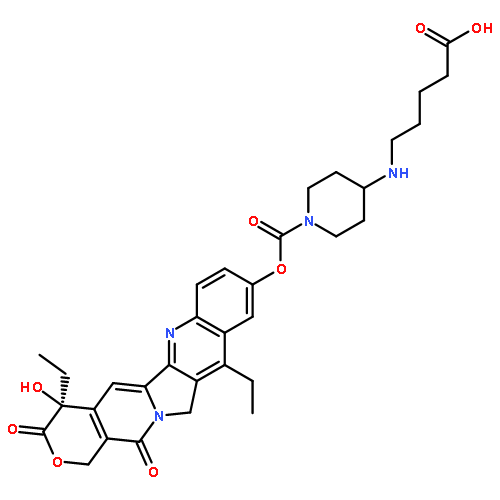 1-Piperidinecarboxylicacid, 4-[(4-carboxybutyl)amino]-,(4S)-4,11-diethyl-3,4,12,14-tetrahydro-4-hydroxy-3,14-dioxo-1H-pyrano[3',4':6,7]indolizino[1,2-b]quinolin-9-ylester