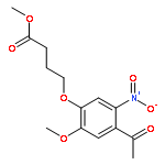 Butanoic acid, 4-(4-acetyl-2-methoxy-5-nitrophenoxy)-, methyl ester