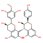 [4,8'-Bi-2H-1-benzopyran]-3,3',5,5',7,7'-hexol,2'-(3,5-dihydroxy-4-methoxyphenyl)-3,3',4,4'-tetrahydro-2-(4-hydroxyphenyl)-,(2R,2'R,3R,3'R,4R)-