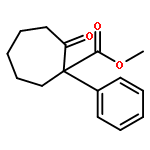 Cycloheptanecarboxylic acid, 2-oxo-1-phenyl-, methyl ester