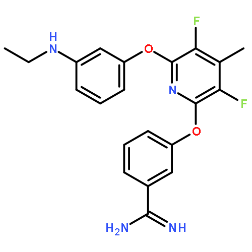 Benzenecarboximidamide,3-[[6-[3-(ethylamino)phenoxy]-3,5-difluoro-4-methyl-2-pyridinyl]oxy]-