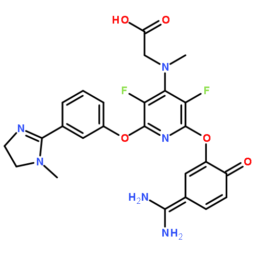 Glycine, N-[2-[5-(aminoiminomethyl)-2-hydroxyphenoxy]-6-[3-(4,5-dihydro-1-methyl-1H-imidazol-2-yl)