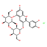 1-Benzopyrylium, 2-(3,4-dihydroxyphenyl)-3-[(2-O-β-D-glucopyranosyl-D-glucopyranosyl)oxy]-5,7-dihydroxy-, chloride (1:1)