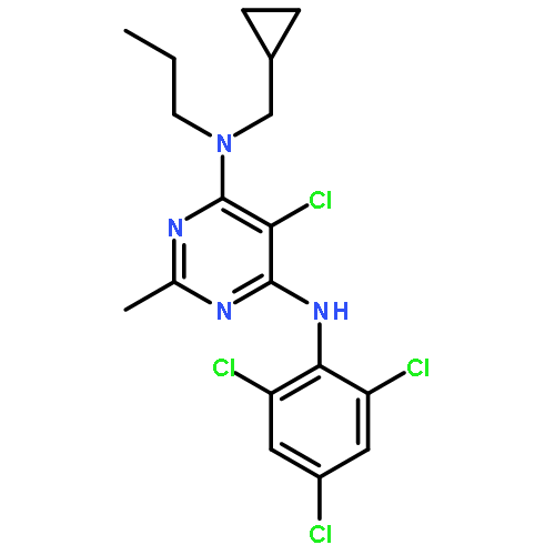 4,6-Pyrimidinediamine,5-chloro-N4-(cyclopropylmethyl)-2-methyl-N4-propyl-N6-(2,4,6-trichlorophenyl)-