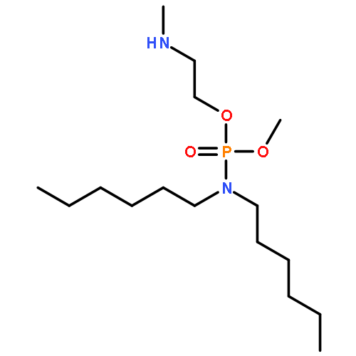 Phosphoramidic acid, dihexyl-, methyl 2-(methylamino)ethyl ester