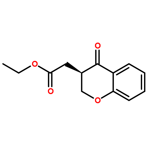 2H-1-Benzopyran-3-acetic acid, 3,4-dihydro-4-oxo-, ethyl ester, (3R)-