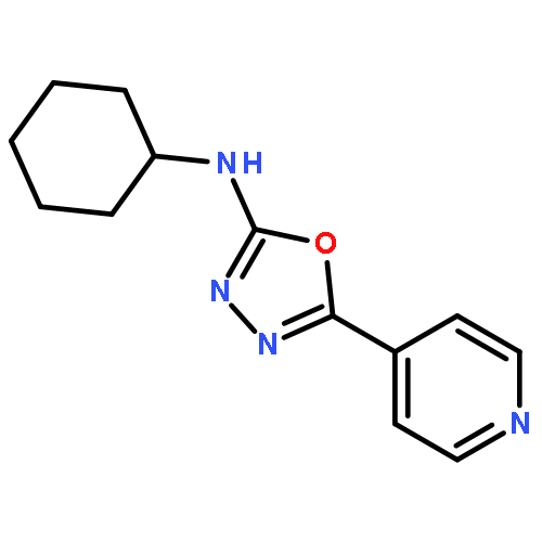 1,3,4-Oxadiazol-2-amine, N-cyclohexyl-5-(4-pyridinyl)-