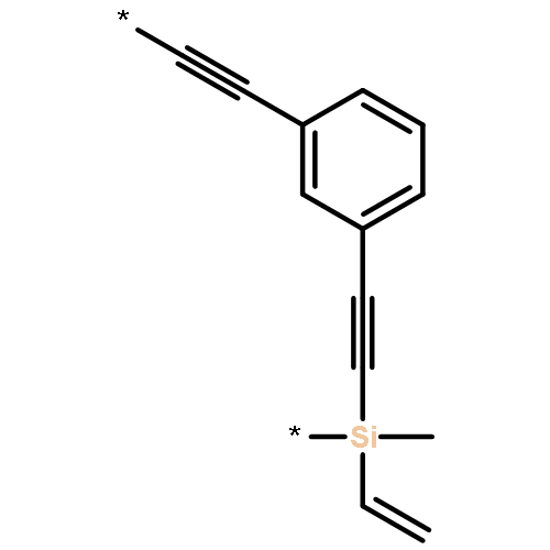 Poly[(ethenylmethylsilylene)-1,2-ethynediyl-1,3-phenylene-1,2-ethynediyl
]