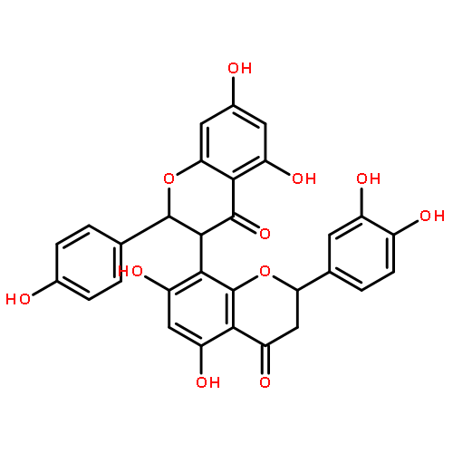 (2S,2'S,3R)-2'-(3,4-dihydroxyphenyl)-5,5',7,7'-tetrahydroxy-2-(4-hydroxyphenyl)-2,2',3,3'-tetrahydro-4H,4'H-3,8'-bichromene-4,4'-dione