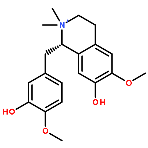 Isoquinolinium,1,2,3,4-tetrahydro-7-hydroxy-1-[(3-hydroxy-4-methoxyphenyl)methyl]-6-methoxy-2,2-dimethyl-,(1S)-