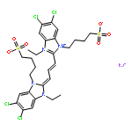 1H-Benzimidazolium,5,6-dichloro-2-[3-[5,6-dichloro-1-ethyl-1,3-dihydro-3-(4-sulfobutyl)-2H-benzimidazol-2-ylidene]-1-propen-1-yl]-1-ethyl-3-(4-sulfobutyl)-,inner salt, sodium salt (1:1)