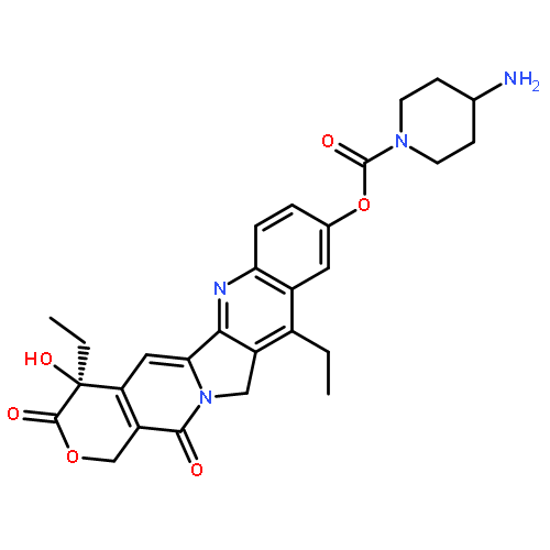 1-Piperidinecarboxylicacid, 4-amino-,(4S)-4,11-diethyl-3,4,12,14-tetrahydro-4-hydroxy-3,14-dioxo-1H-pyrano[3',4':6,7]indolizino[1,2-b]quinolin-9-ylester