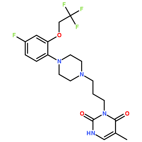 3-[3-[4-[4-Fluoro-2-(2,2,2-trifluoroethoxy)phenyl]piperazin-1-yl]propyl]-5-methylpyrimidine-2,4(1H,3H)-dione