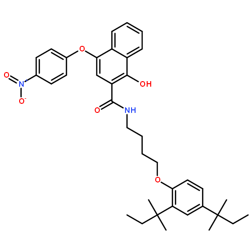 2-Naphthalenecarboxamide,N-[4-[2,4-bis(1,1-dimethylpropyl)phenoxy]butyl]-1-hydroxy-4-(4-nitrophenoxy)-