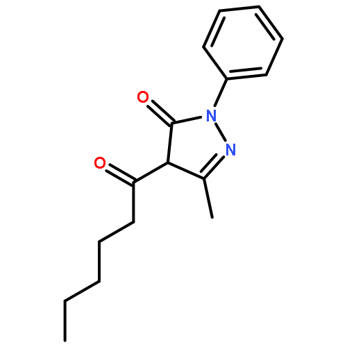 3H-PYRAZOL-3-ONE, 2,4-DIHYDRO-5-METHYL-4-(1-OXOHEXYL)-2-PHENYL-