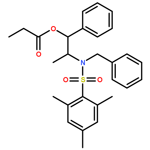 Benzenesulfonamide,2,4,6-trimethyl-N-[(1R,2S)-1-methyl-2-(1-oxopropoxy)-2-phenylethyl]-N-(phenylmethyl)-