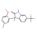 2H-Indol-2-one,3-(5-chloro-2-methoxyphenyl)-3-fluoro-1,3-dihydro-6-(trifluoromethyl)-, (3S)-