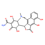 1-Cyclohexene-1-carboxamide,4-(1,3-dihydro-4,5-dihydroxy-9-methyl-3-oxonaphtho[2,3-c]furan-1-yl)-3-(dimethylamino)-2,5-dihydroxy-6-oxo-